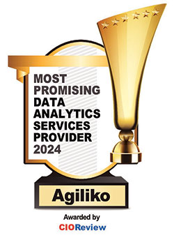 Most Promising Data Analytics Services Provider 2024 - Agiliko, Awarded by CIOReview